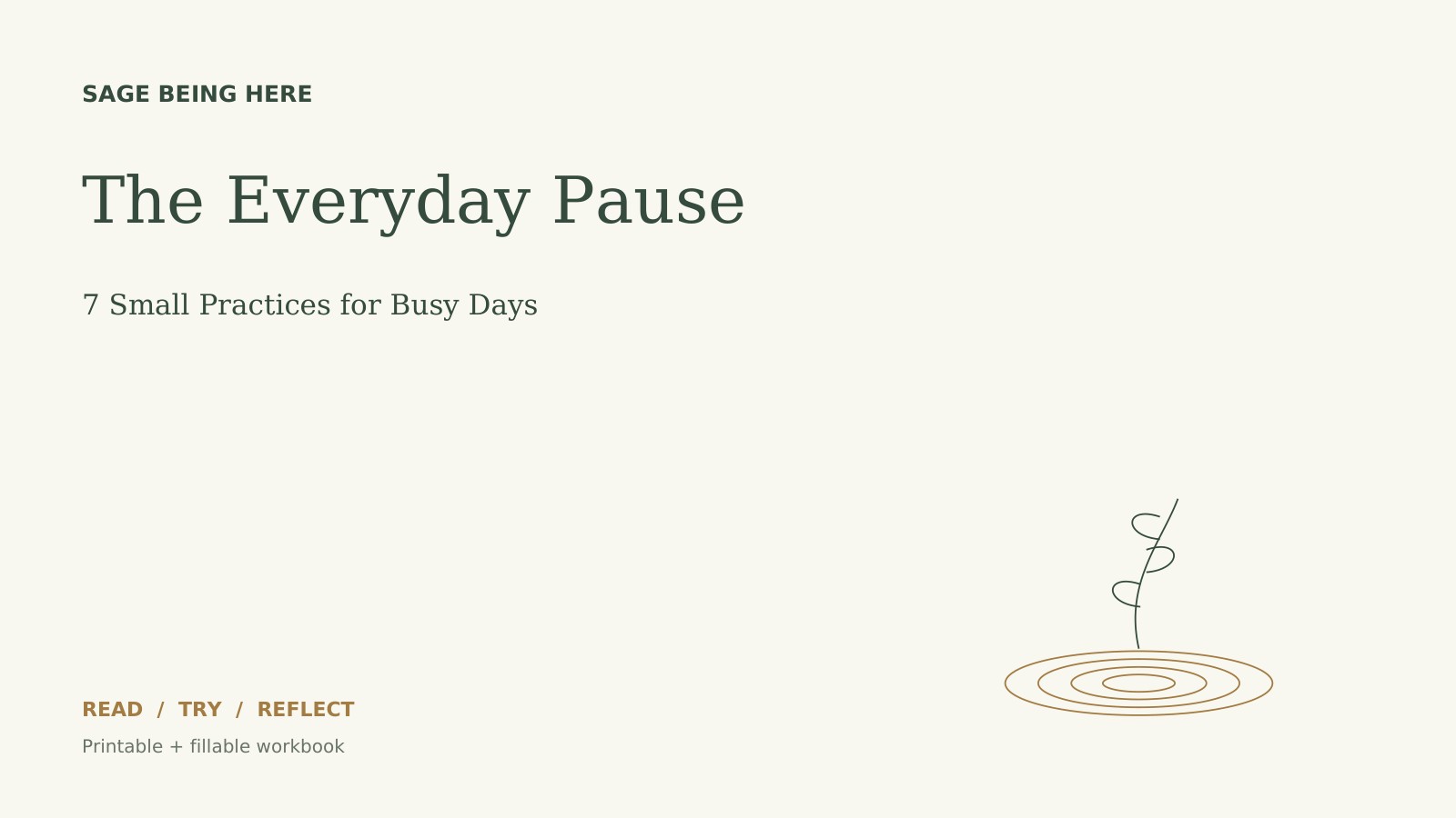 Cover of The Everyday Pause workbook